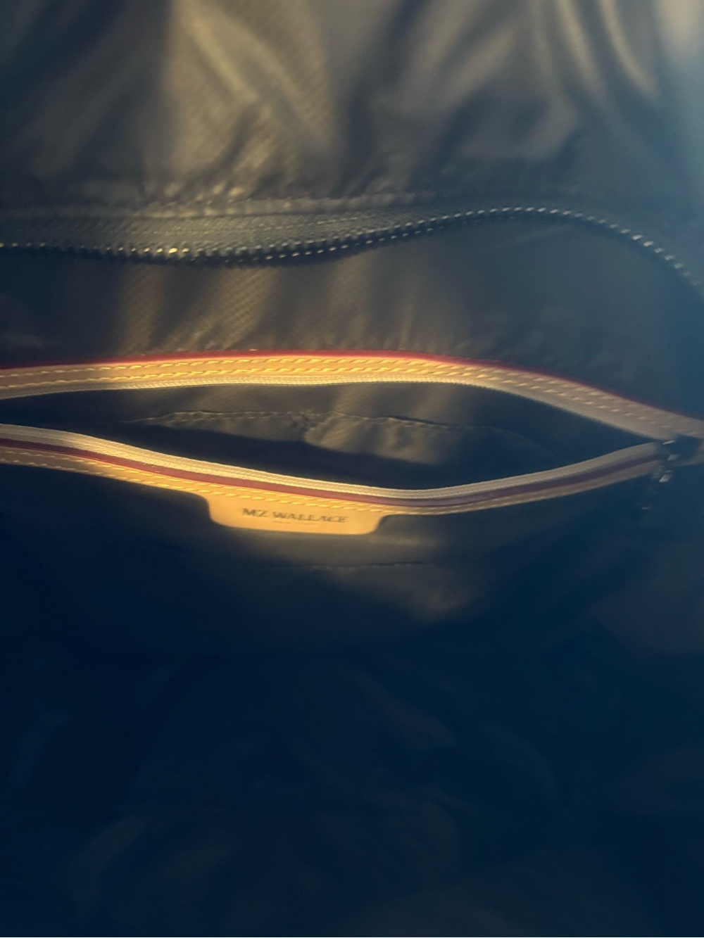 MZ Wallace Quilted Astor Hobo Tote in Brown/ Olive “magnet” is color name - Picture 7 of 10